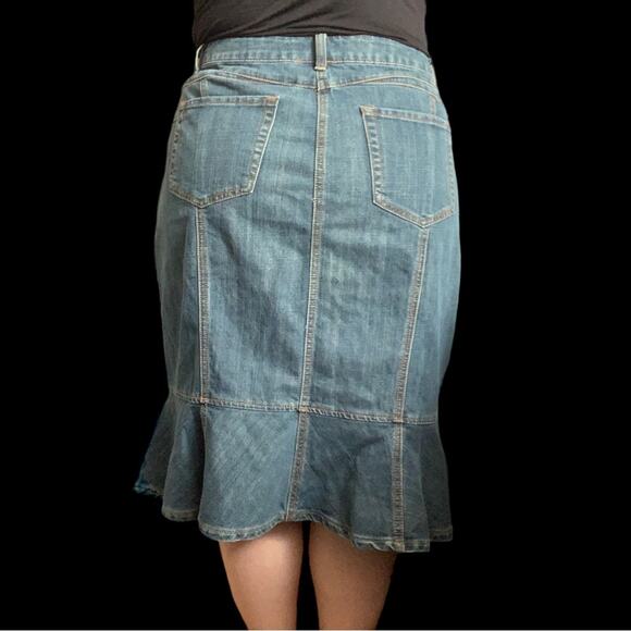 Mermaid Skirt Flare MIDI Denim 18W Midi Slip skirt - Picture 4 of 11